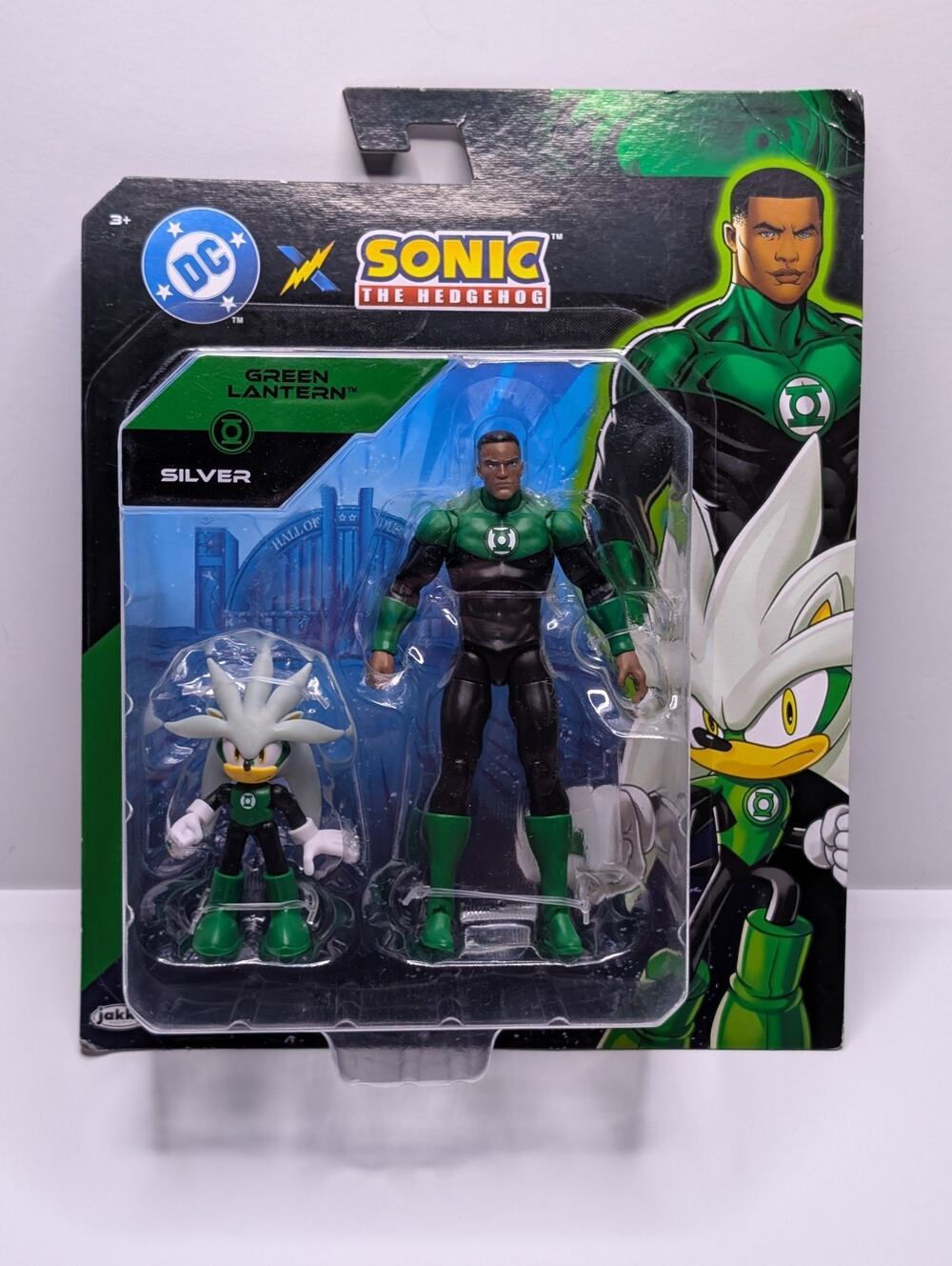 Jakks Pacific DC x Sonic The Hedgehog Silver and Green Lantern Action Figure
